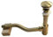 P Trap Kupfer-Abfluss-Set, Messing, rund, Siphon, Desodorierung, Badezimmer-Waschtisch, Waschbecken, Rohrabfluss mit Pop-Up-Abtropffläche, gebürstetes Gold. Siphon für Waschbecken (Color : Style 5)