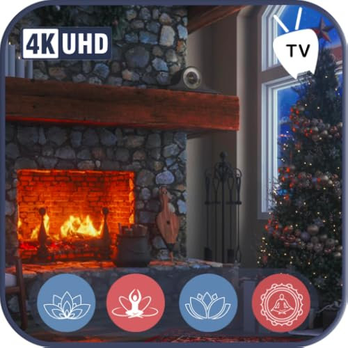 Frosty Logs Harmony Oasis - Gemütlicher Schneefall, knisterndes Kaminfeuer und entspannende Windatmosphäre auf Fire TV und Tablets