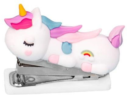 HAPINARY Einhorn Heftgerät Süßer Handhefter Wiederverwendbares Schreibwaren Für Junge Mädchen Und Lehrer Praktisch Für Schreibtisch Schule Büro Oder Zuhause Als Wohnaccessoire