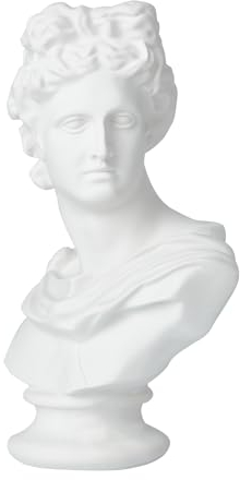 Büstenstatue, griechische Mythologie, Dekoration, römische Göttin, Vasen, Blumenarrangement, Skizze, doppelte Verwendung, Artemis-Statuen und Vase, geeignet für getrocknete Blumen (Apollo-Statue)