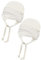 TupTam Baby Erstlingsmütze mit Ohrenklappen 2er Pack, Farbe: Streifenmuster/Beige, Größe: 62-68