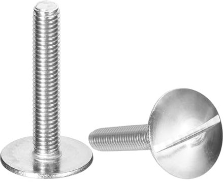 QUARKZMAN Tornillos de Cabeza Plana Extra Grande Ranurados, M5x30mm, 5 Piezas, Acero Inoxidable 304