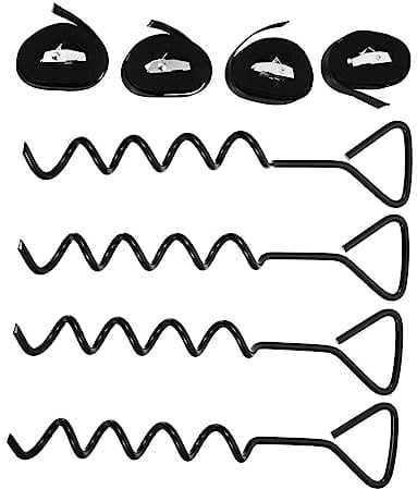 Milisten 1 Set Trampoline Nails Corkscrew Spiral Ground Anchor Stakes Anchor Kit Trampoline Stakes Parts Trampoline Peg Parts Trampoline Stakes Heavy Duty Nails Kit Tether Steel Component