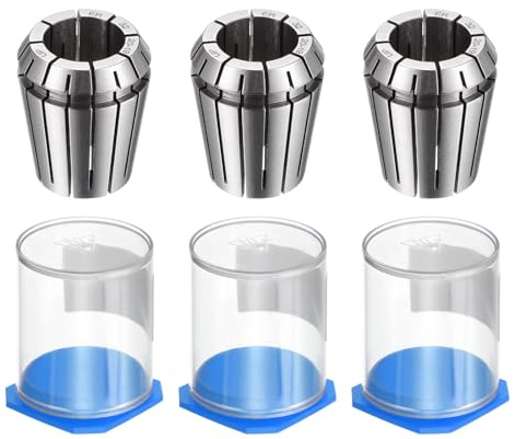QUARKZMAN 3 Stück ER32 20mm Spannzangenfutter Hohe Präzision 0,008mm für CNC Graviermaschine Drehmaschine Fräswerkzeug
