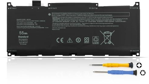 K KYUER 55Wh MN79H Laptop Batteria per Dell XPS 13 Plus 9320 XPS 13 9340 Series P151G P151G001 P151G002 Intel Core Ultra 5 125H 7 155H 165H 12th Gen i5-1240P i7-1260P J7H5M NXRKW 0NXRKW 0MN79H 0J7H5M
