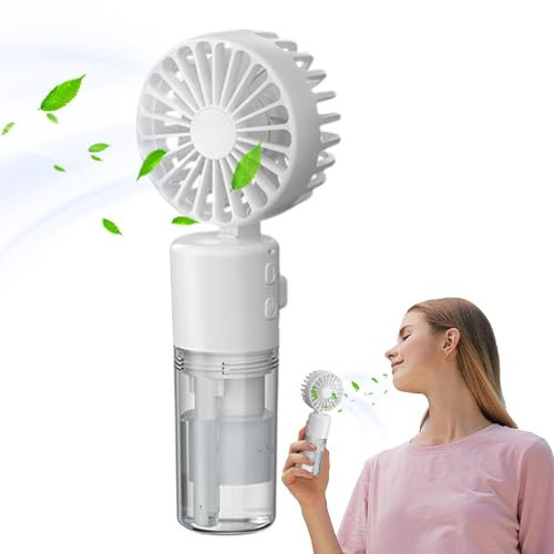 Ventilateur à main avec brumisation d'eau, ventilateur de brumisation à main avec eau brumisée, ventilateur de refroidissement portable pliable pour fournitures de v tement