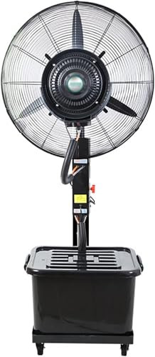Ventilador De Pie con Agua, Ventilador De Nebulización Oscilante con Tanque De Agua Grande De 42 litros, Funcionamiento De 3 Velocidades, para Uso Industrial, Comercial, Restaurante Y Pati-260W