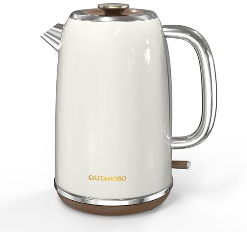 QIUTAHOSO Electric Kettle, 3000W Fast Boiling, 360° Swivel Base, Water Capacity 1.7L, BPA-Free