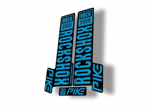Adesivo di ricambio per forcella compatibile con Rock Shox Pike serie 2018 blu (opaco)