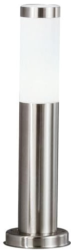 Globo Außenstehlampe LED Wegeleuchte Gartenlampe Edelstahl Pollerlampe Sockelleuchte, 9W 810lm warmweiß, DxH 12,7 x 45 cm