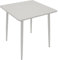 DEGAMO Bistrotisch Gartentisch Denver 70x70cm quadratisch, Metall/Stahl weiß, Indoor und Outdoor
