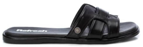 REFRESH - Sandalia Mujer Negro - Calzado Cómodo y Versátil - Moda casual - Modelo 17255301 (Talla 40)