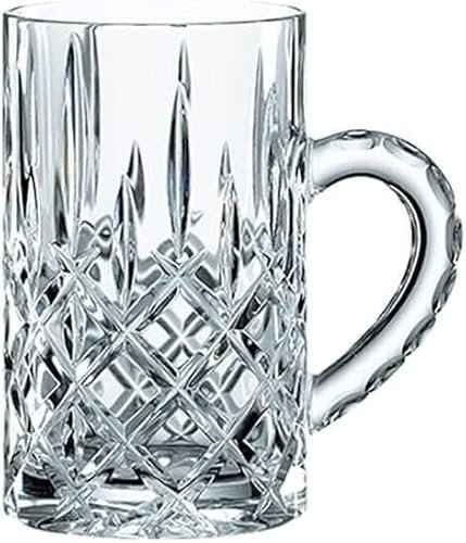 Chope à bière en verre de cristal gravée personnalisée avec poignée pour festival, mariage, événements