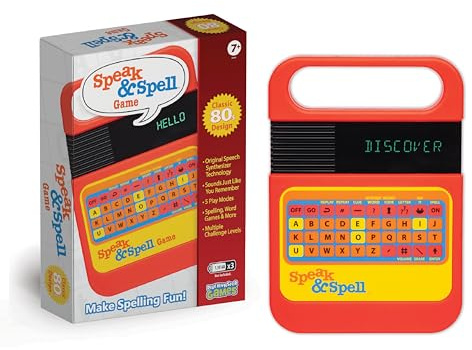 Speak & Spell Educational Learning Toy, Spelling Games, 80s Retro Handheld
