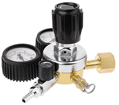 MNEVZX bierbrauset CO2-Regler Fass-Bierregler mit Druckentlastungsventil Heimbrau-Sets(Flat Mouth CGA320)