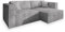 Masseno Ecksofa NERIO P mit Schlaffunktion L-Form, Sofa mit Bettkasten, Wohnzimmersofa, Couch, Soffa, Bettsofa, Couchgarnitur- Hellgrau, POSO 55