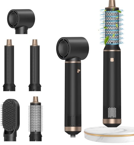 Hairstyler Set 5 in 1, Airstyler, 1000W Multi-Maic styler Profi Hairstyler Haartrockner, 30mm Lockenstab Heißluft-Curler, für Haarvolumen, Trocknen, Glätten, Locken