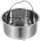 Luxshiny Cesta de Vapor Inoxidable Olla Arrocera Vaporera Verduras y Accesorio Práctico Cocción Casa