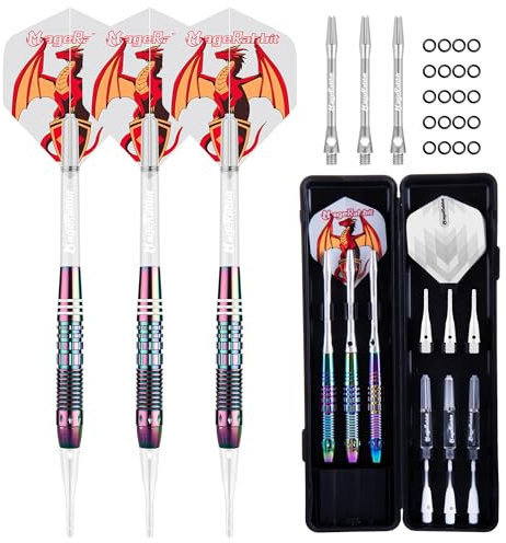 MageRabbit 3 Stück Soft Dartpfeile | Softdarts für Elektronische Dartscheiben | Professionelles Dart Set mit Kunststoffspitzen | Kompatibel mit Allen Standard E-Dartscheiben