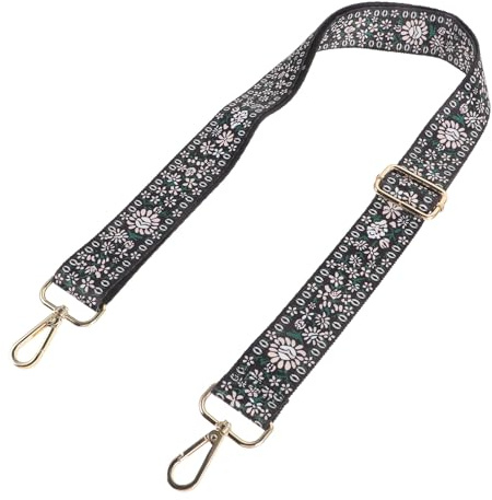 Abaodam Adjustable Wide Banjo Strap with Vintage Pattern Musical Instrument Belt for Banjo Mandolin and Bags Comfortable Retro Shoulder Strap with Texture and Versatile Use