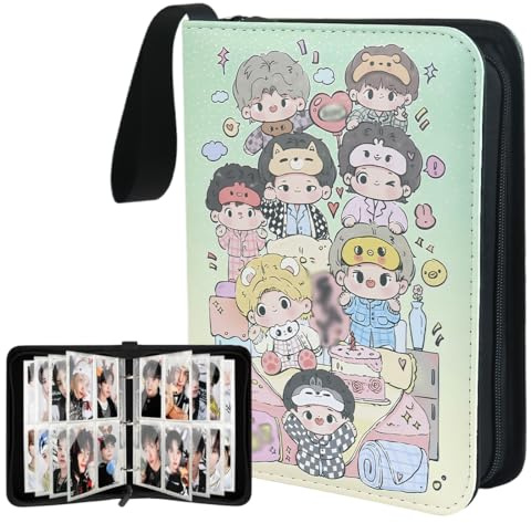VRYNDH Stray Kids sammelalbum,Skzoo Stray Photocard Binder, SKZ Süße Cartoon Photocards Holder, Stray Sammelkarten Album, Kpop Merch Geschenke für STAY