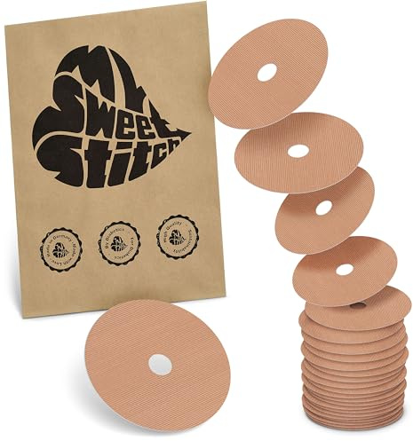 MySweetStitch 25 Hautschutzpflaster für Simplera rund Beige | Barriere gegen direkten Kleberkontakt, für empfindliche Haut, keine zusätzliche Fixierung, mit Fixierpflaster kombinierbar
