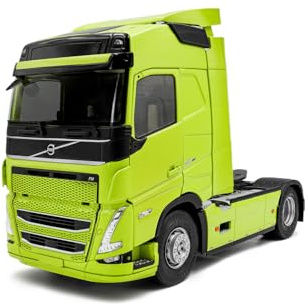 Solido - Volvo FH Globetrotter XL 2023 1:24 – Die-Cast Truck Modell, Sammlermodell aus Metall, neon grün, mit Kunststoffsockel, Fensterkarton