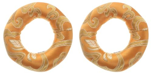 Cuscinetti per Campane Tibetane, 2 Pezzi, Cotone, per Buddha | Ciotola Sonora Buddista, Leggeri e Portatili, Stile Nepal, Colore Casuale