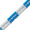 Partydeko Girlanden blau weiß gestreift - 2er-Pack für Mottoparty, Länderdeko, Vereinsfest, Fasching oder Karneval, Silvester, etc. aus Seidenpapier, Made in Austria, 4m Länge, schwer entflammbar