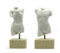 Set nackter weiblicher & männlicher Körper Torso griechischer gegossener Marmor Skulptur Erotik Kunst Dekor