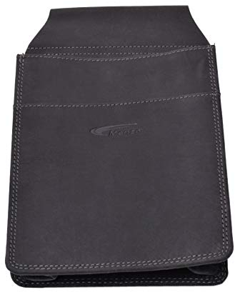 Menzo Kellnerholster aus echtem Büffelleder – Handgefertigtes Halfter für Kellnerbörsen – Holster mit Zusatzfach – Gastronomie-Zubehör für Damen & Herren (schwarz)