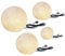 Trango 4er Set 234500G IP65 Granitstein-Optik Gartenkugel Kugelleuchte in 20/30/40/50cm ? mit je 3 Meter Kabel & E27 Fassung Kugellampe, Gartenleuchte, Außenleuchte, Außenlampe ohne Leuchtmittel