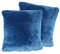 2er Pack Kuschelkissen Premium Cashmere Feeling Kissen 50x50 cm Flauschiges Sofakissen (blau)
