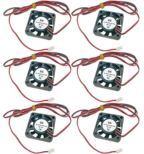 6Pcs 4010 Ventilateur d’imprimante 3D, Mini DC 12V 0.1A Ventilateur de Refroidissement de l'imprimante 3D avec Câble à 2 Broches pour Séries Imprimante 3D (40x40x10mm)