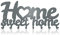 SirHoldeer Schlüsselbrett Modern, Home Sweet Home Schlüsselhaken, Schlüsselhalter Wand, Schlüsselaufhänger mit 8 Haken, Schlüsselboard Grau, Key Holder Wall, Wanddeko Flur, Metall Deko