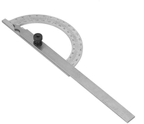 Taidda- Goniometro da 180 Gradi, anticorrosivo antiruggine in Acciaio al Carbonio Cromato goniometro Angolo di Rotazione Finder Righello di misurazione 80 * 120mm