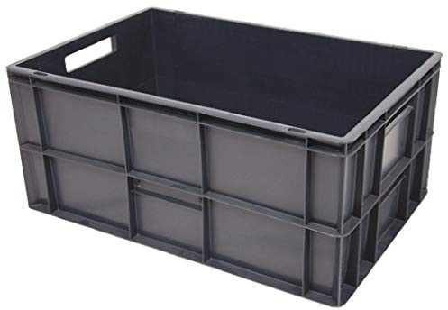 RS PRO 52L Polypropylen Eurobehälter, Grau 600mm x 400mm x 270mm