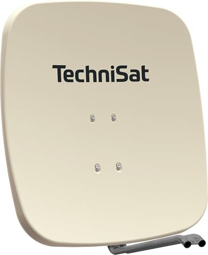 TechniSat SATMAN 65 Plus - Satellitenschüssel (65 cm Sat Anlage, Antenne mit Mast- und AZ/EL-Halterung passend für UNYSAT-Universal LNB) Beige