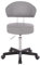 1stuff® Profi Rollhocker XL mit Rückenlehne - große Sitzfläche - Sitzhöhe verstellbar bis ca. 70 cm - Arbeitshocker Studiohocker Drehhocker Küchenhocker Kosmetikhocker Bürostuhl - grau