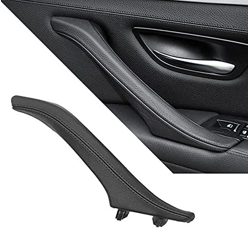 Hacreyatu Leder-Seitentürgriff für BMW 5er-Serie, rechte Seite Beifahrerinner-Türgriff, Ersatz für BMW F10 F11 F18 520 523 525 528 530 535 2010–2017 (rechts, schwarz).