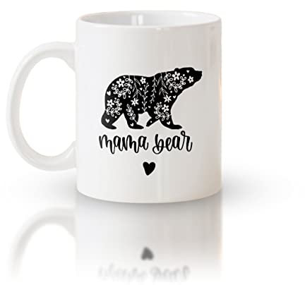 Pink Positive Mama Bear Gifts for Mother Mummy Mug | from Daughter Mother's Day Presents | Best Mom & Mother Birthday Mug for Step Moms & Mam
