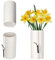 KADAX Overflow fatto di ceramica, 2 colori, calzolaio di fiori, pentola rivestita in ceramica, vaso di fiori, vaso di fiori, fioriera per alberi di draghi, violette, pansy (bianco, ⌀ 9 cm)