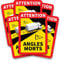 Aufkleber Attention Angles Morts für LKW und Wohnwagen - 3 bis 48 Stück - 8 Jahre GARANTIE - Hinweiszeichen, Schild Hinweisschild Frankreich - Premium-Qualität - UV-Schutz - Toten Winkel
