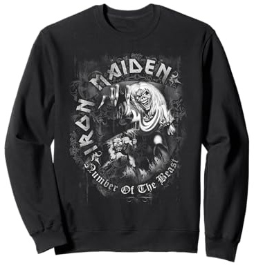 Iron Maiden Number of the Beast Greyscale Sweatshirt