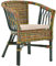 Korb-Outlet Stapelbarer Rattan-Sessel/Stuhl aus Natur-Rattan inkl. Polster Bunt