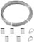 TooTaci 1/8 Kit di ringhiera per cavi/filo da giardino include 50 m in acciaio inox cavo cavo con crimpatura in alluminio maniche e ditale in acciaio inox per appendere luci esterne