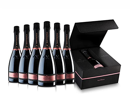 Sant'Orsola Prosecco D.O.C. Rosè LX Brut Millesime Sec Vin Petillant Italien Set de 6 Bouteilles x 75 cl, 750 milliliters