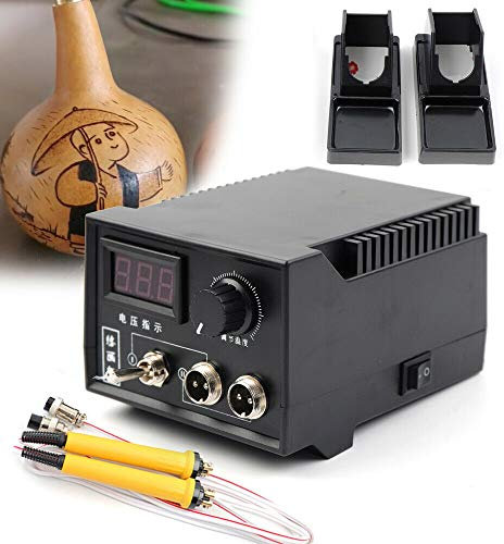 60W Lötkolben Brandmalkolben Brandmalerei Maschine Brandmalstation Satz Für Holzwerk DIY Kunst Skulptur Holzbrandmalerei 220V