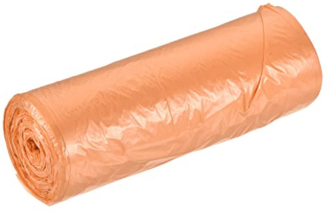 MECCANIXITY Lot de 20 petits sacs poubelle de 9,5 à 12,7 litres pour cuisine, bureau, salle de bain, chambre à coucher, orange