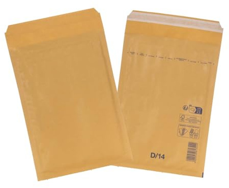 smiley pack Luftpolstertaschen Größe D4 Braun 200 x 275 mm 400 Stück | Gepolsterte Versandtaschen mit Selbstklebeverschluss, passend für B5 und C5+